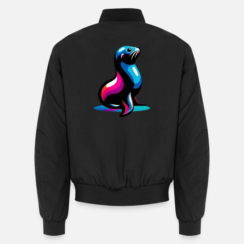 Seal - Unisex Bomber Jacket - black