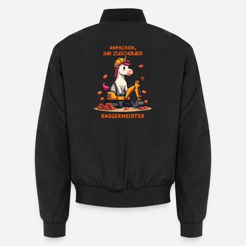 Unicorn Excavator Master Unisex Bomber Jacket