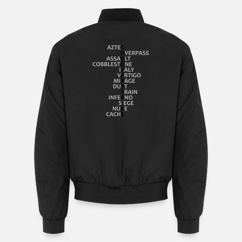 CS Maps - Unisex Bomberjacke - Schwarz