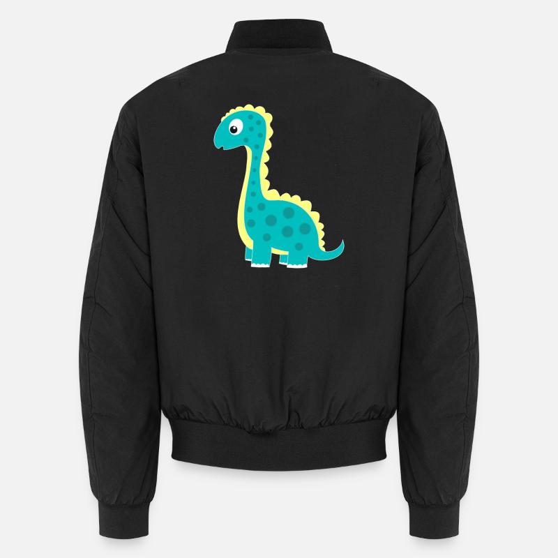 Kuscheliger Dinosaurier Glücksbringer Unisex Bomberjacke