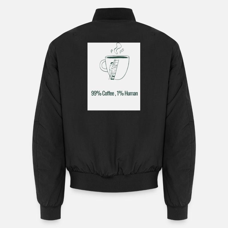 Humor Coffee 99% Caffeine 1% Human Unisex Bomber Jacket