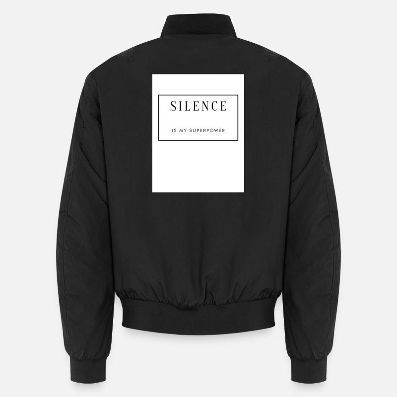 Silence, Strength and Serenity on Textile Unisex Bomber Jacket