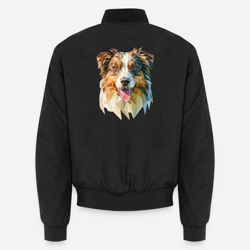 Berger australien - Logo Low Poly cool Bomber unisexe