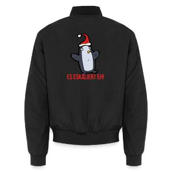 De toute façon, ça s’intensifie ! - Bomber unisexe - noir - Dos - AI Model Male 185 light (185cm)