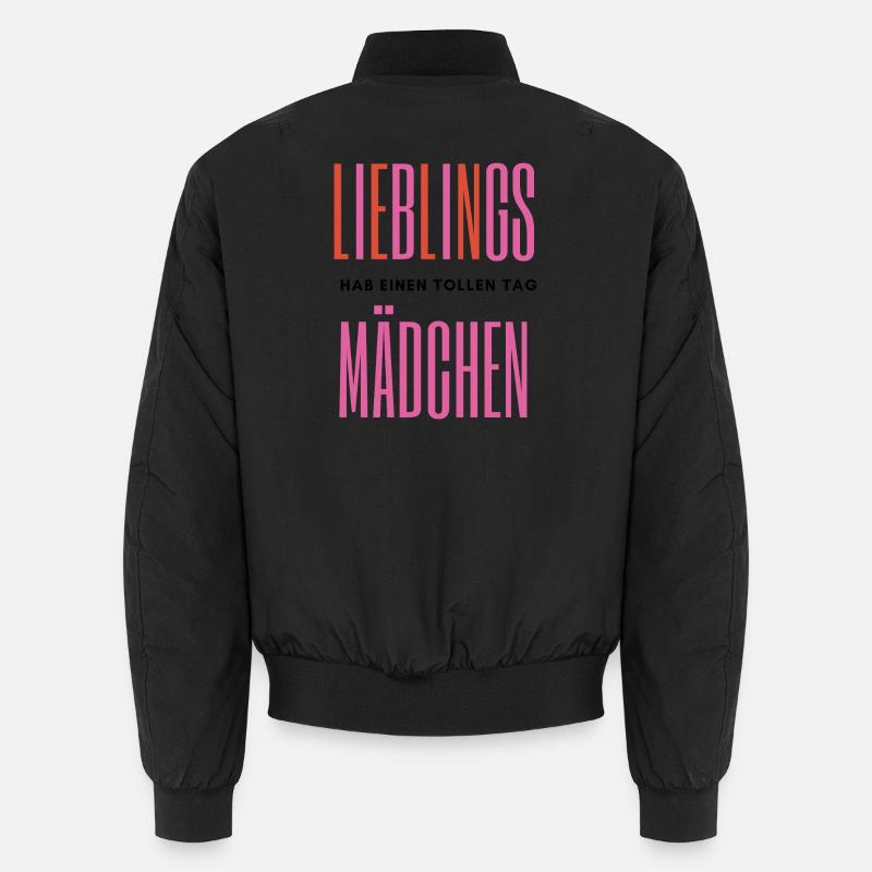 Lieblingsmädchen – Romantisches Typografie Unisex Bomberjacke