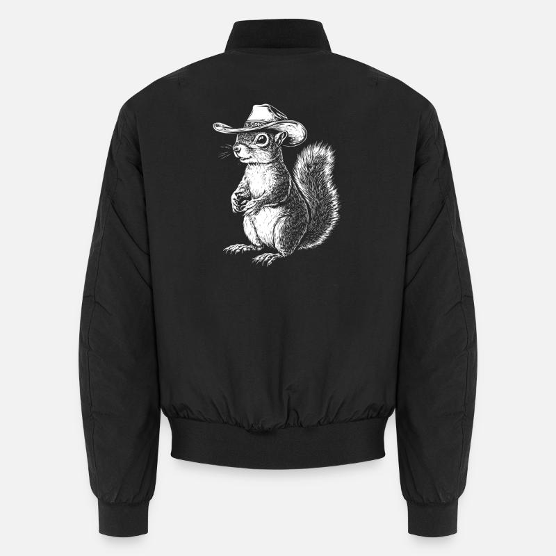 Eichhörnchen Cowboy Hut Western Unisex Bomberjacke