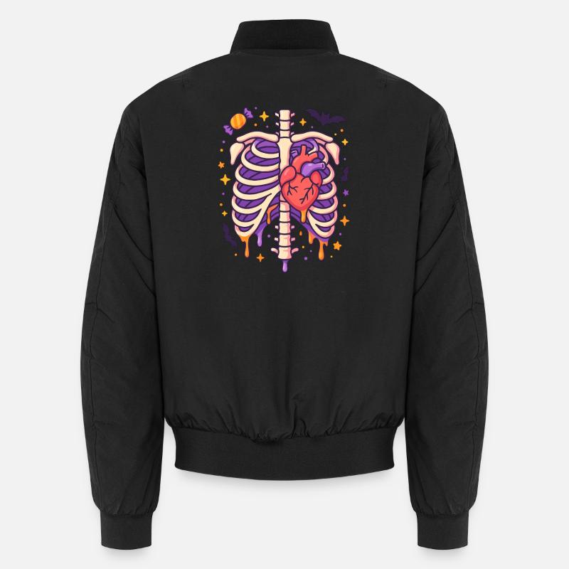 Anatomie Gothic Thoraxkäfig Unisex Bomberjacke