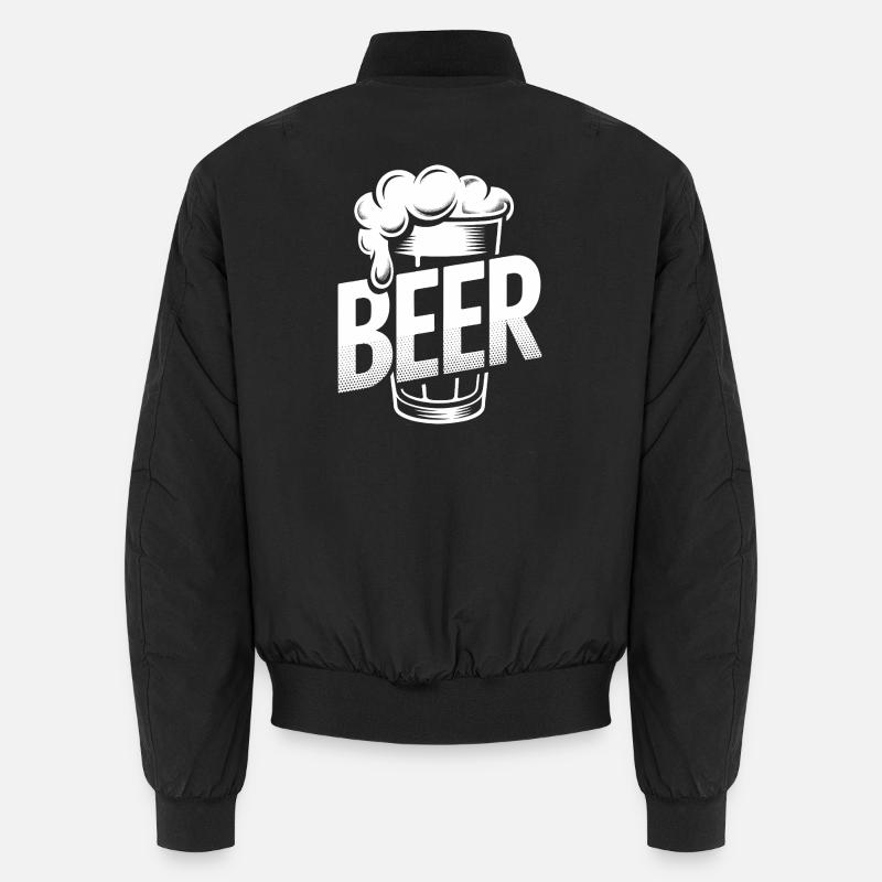 Beer - Cool Beer Logo - Unisex Bomber Jacket - black