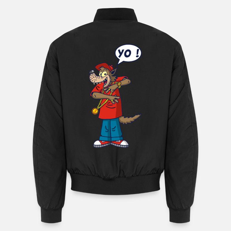Wolf-Rapper - Unisex Bomberjacke - Schwarz