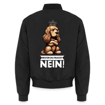 Bevor Du Fragst Cocker Spaniel Cockerhund  - Unisex Bomberjacke - Schwarz - Hinten - AI Model Male 185 light (185cm)