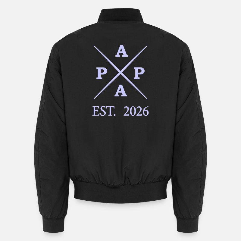 papa_est_2026 - Unisex Bomber Jacket - black