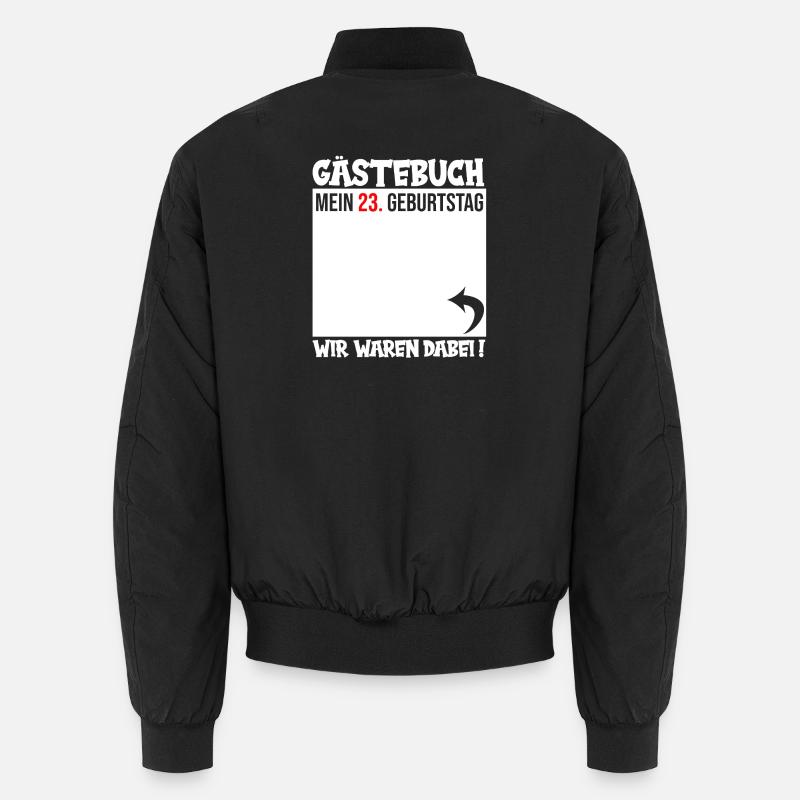 Gästebuch 23. Geburtstag – Wir warten Unisex Bomberjacke
