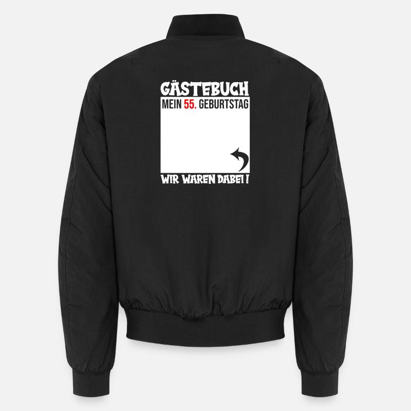 Guestbook 55th Birthday – Retro Layout Unisex Bomber Jacket