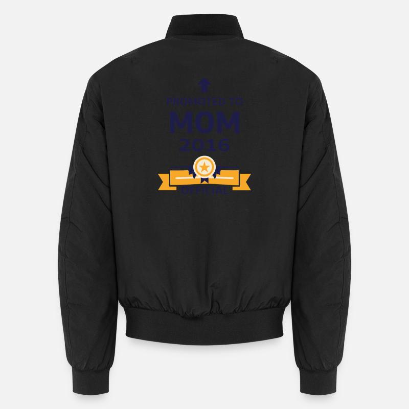 Promoted to Mom 2016 - Unisex Bomber Jacket - black
