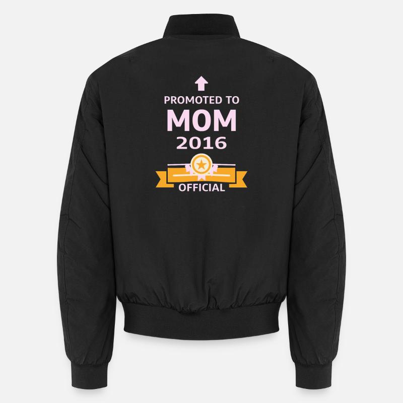 Promoted to Mom 2016 - Unisex Bomber Jacket - black