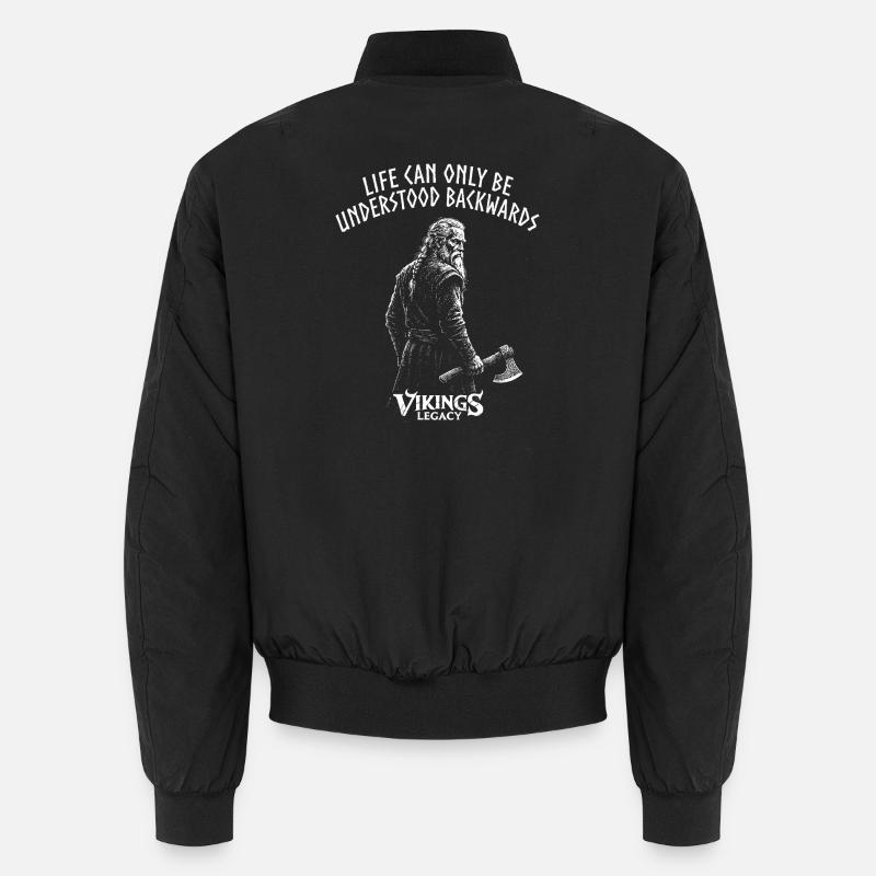 Life can only be understood backwards - Unisex Bomber Jacket - black