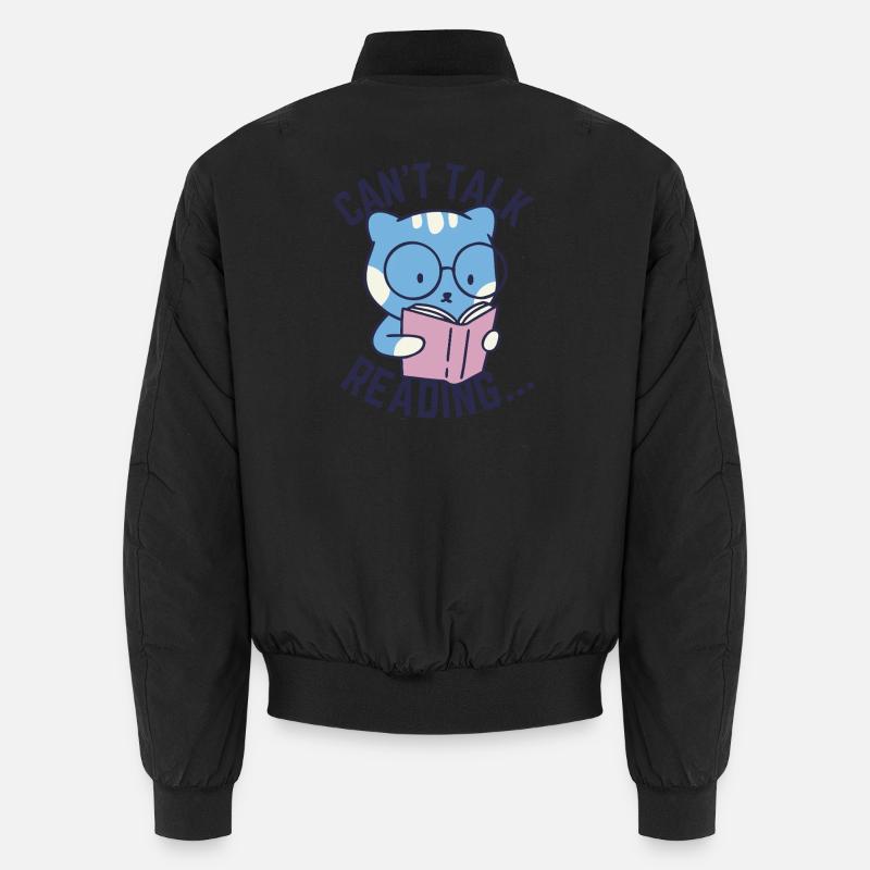 Kann nicht sprechen, lesen... - Unisex Bomberjacke - Schwarz