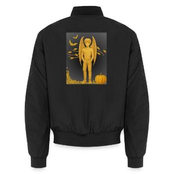Herbst Edition Vampir-Dämon - Unisex Bomberjacke - Schwarz - Hinten - AI Model Male 185 light (185cm)
