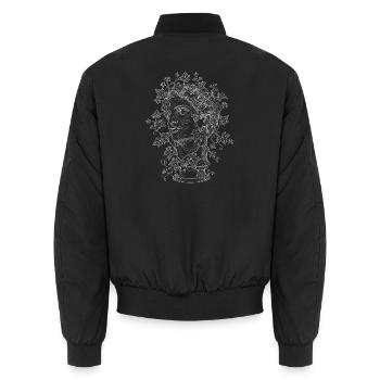 Antike griechische Statue – Efeu Dark Academia Shi - Unisex Bomberjacke - Schwarz - Hinten - AI Model Male 185 light (185cm)