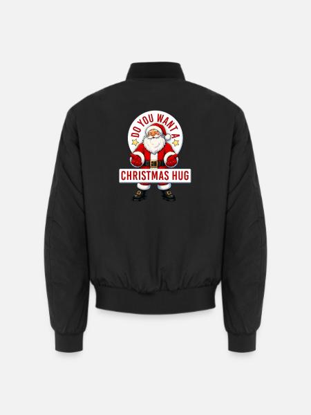 Do you want a Christmas Hug? Weihnachten Umarmung - Unisex Bomberjacke - Schwarz
