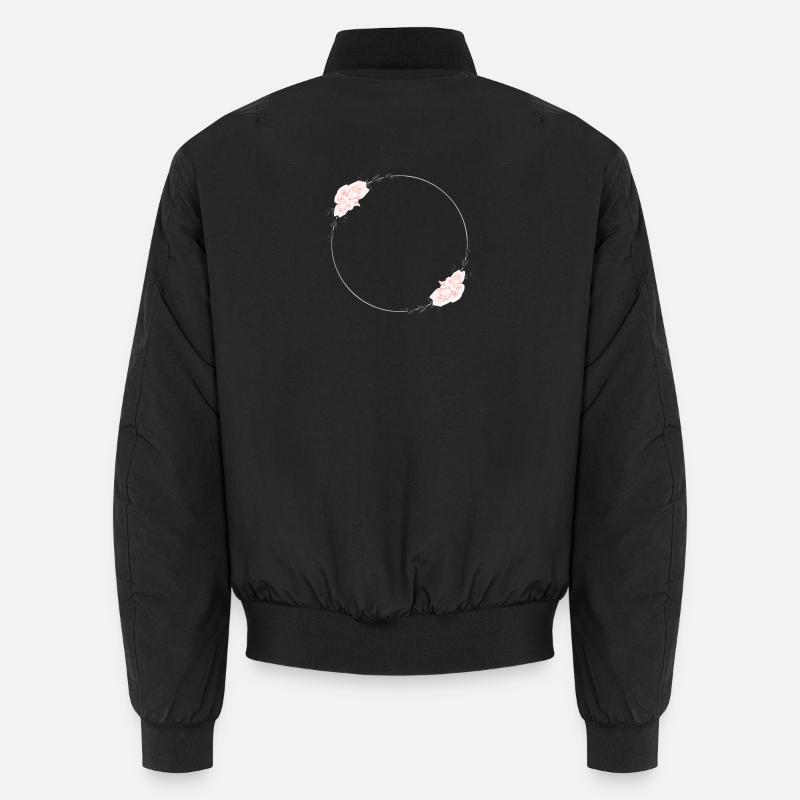 Pink Blossoms in a Circle - Edition: Wedding Unisex Bomber Jacket