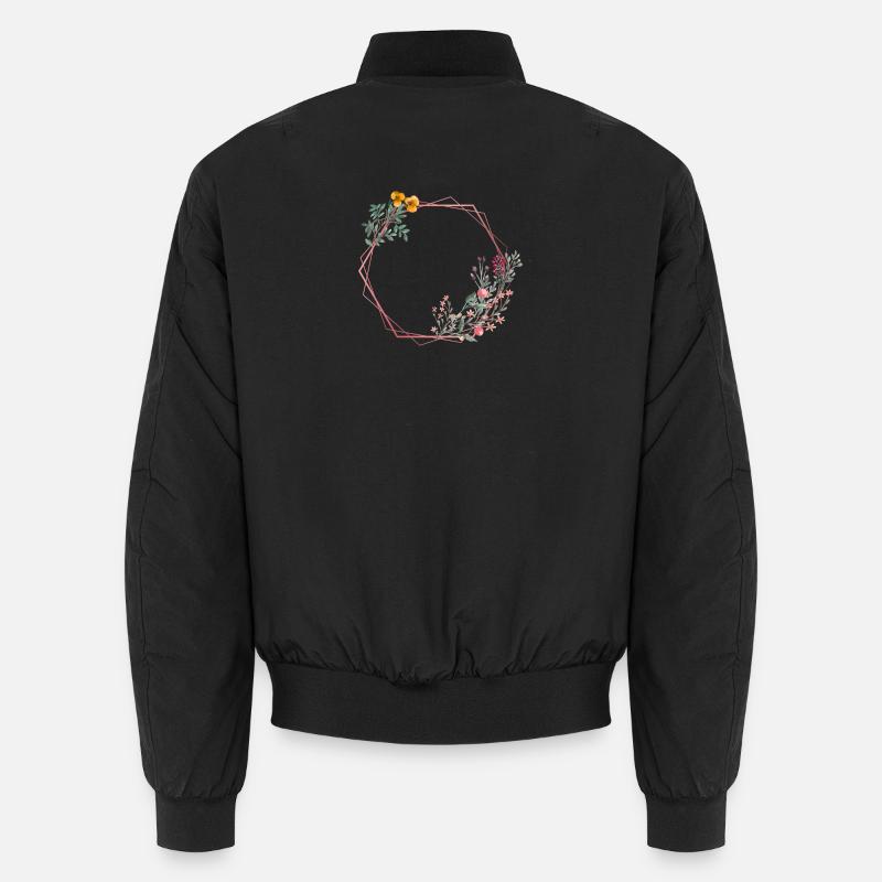 Hexagone à décor de fleurs Bomber unisexe