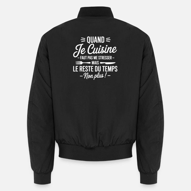 humorous kitchen apron Unisex Bomber Jacket