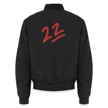 Coup de pinceau rouge 22 - Bomber unisexe - noir - Dos - AI Model Male 185 light (185cm)