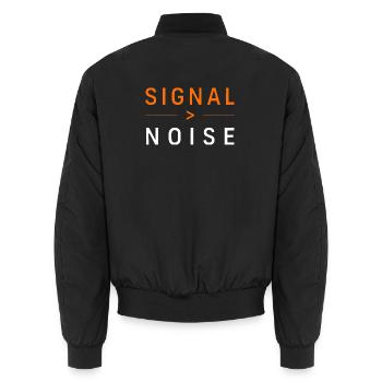 Bitcoin digitales Geld Wertspeicher Finanzielle  - Unisex Bomberjacke - Schwarz - Hinten - AI Model Male 185 light (185cm)
