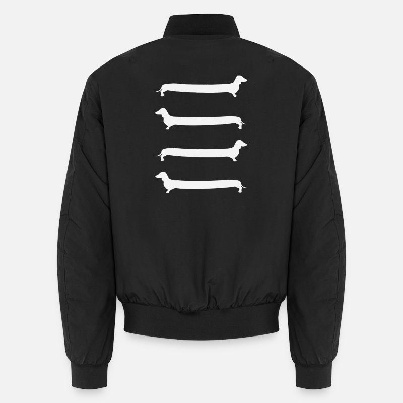 Dackel Leiter - Unisex Bomberjacke - Schwarz