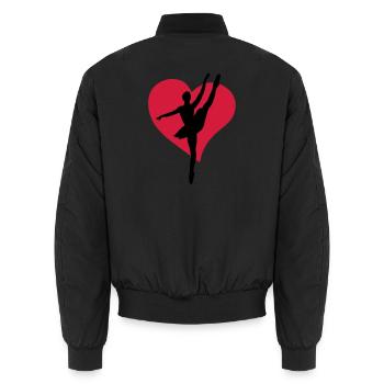 I love ballet - J'aime le ballet - Bomber unisexe - noir - Dos - AI Model Male 185 light (185cm)