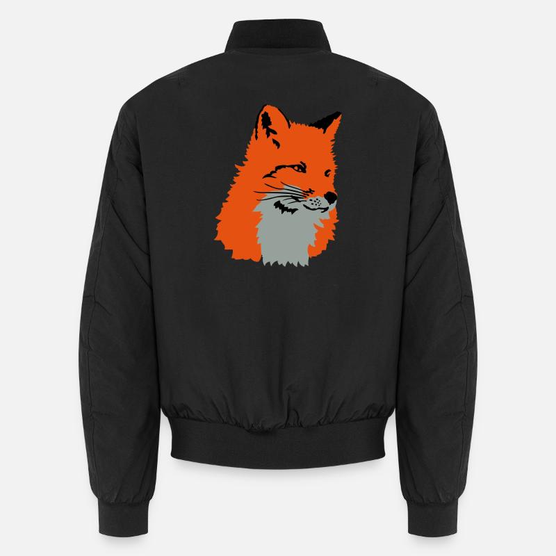 fox - Unisex Bomber Jacket - black