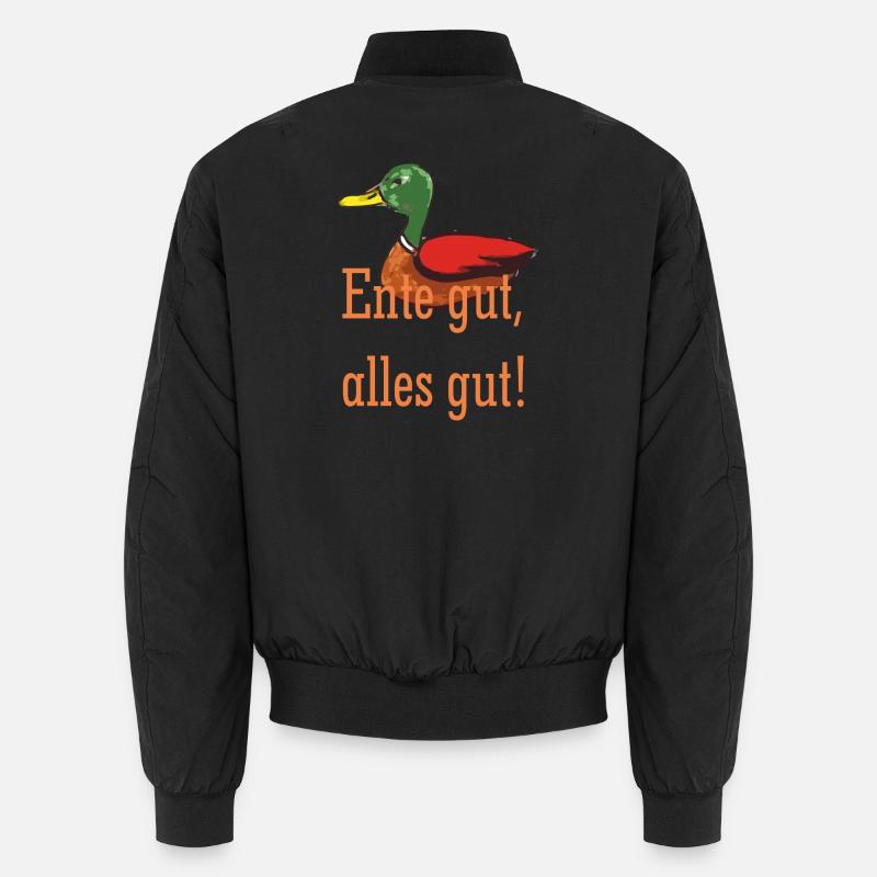 Ente gut alles gut - Unisex Bomberjacke - Schwarz