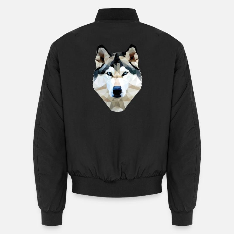Husky Hund Polygon Unisex Bomberjacke