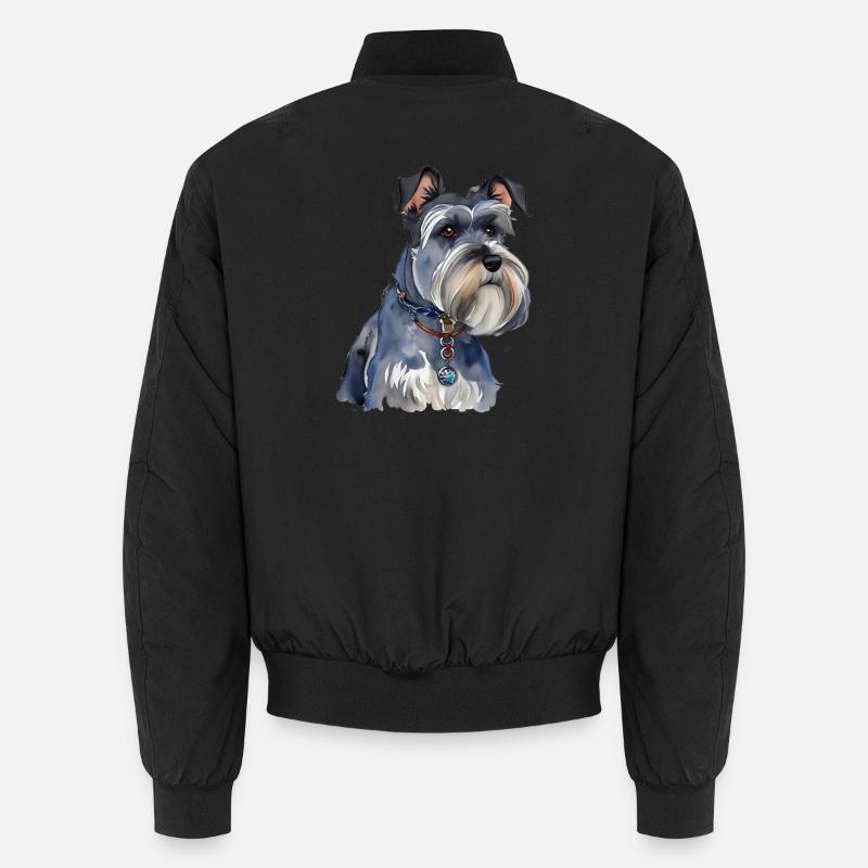 Schnauzer - Unisex Bomberjacke - Schwarz