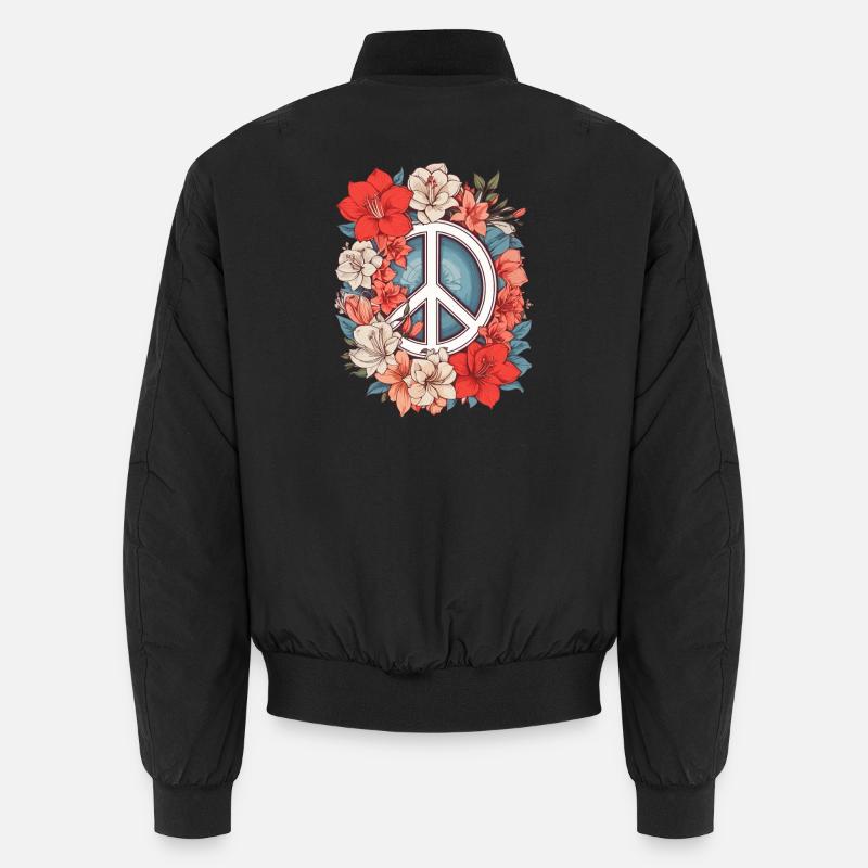 Friedenszeichen Unisex Bomberjacke