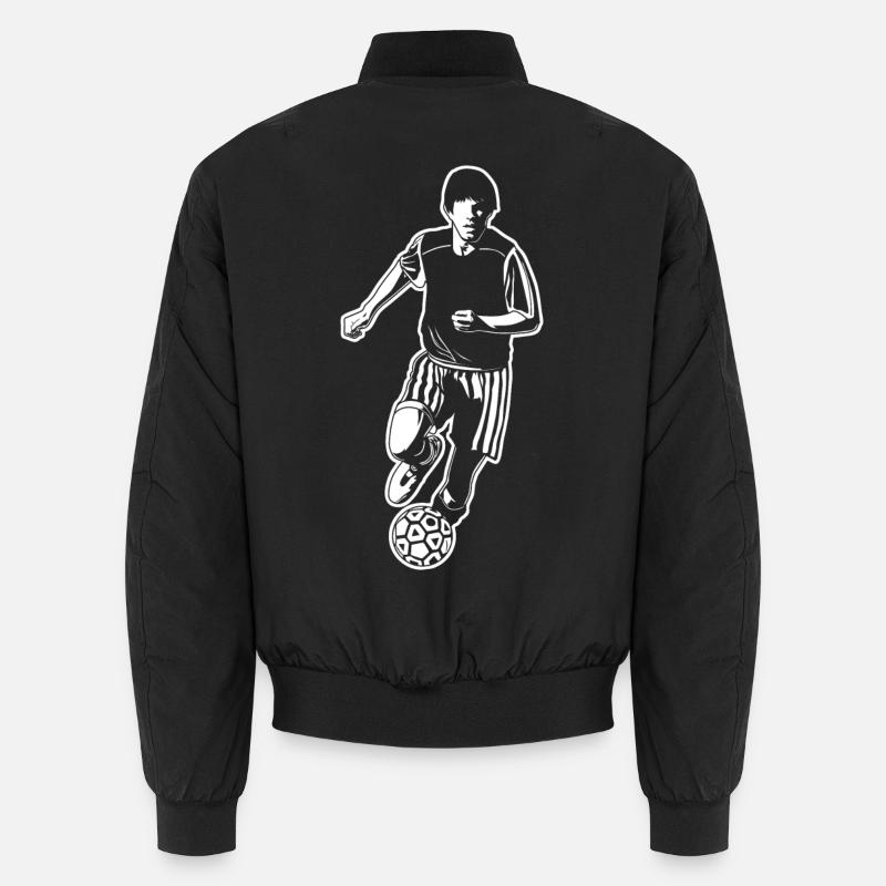Soccer Player Drawing Unisex Bomber Jacket