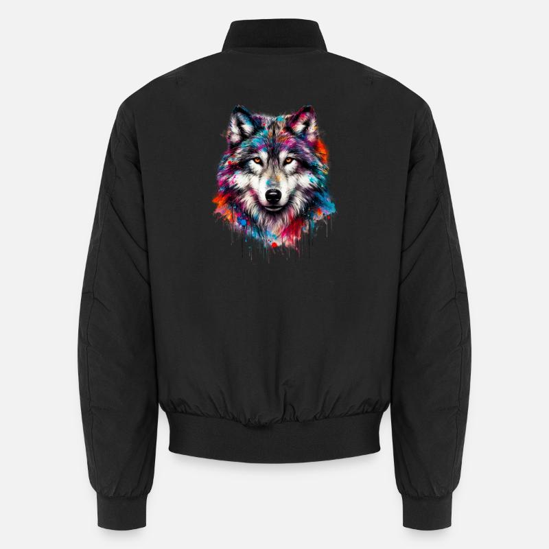 Wolf Unisex Bomberjacke