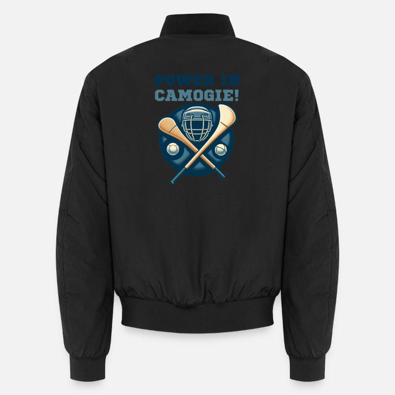 Power in Camogie! - Unisex Bomber Jacket - black
