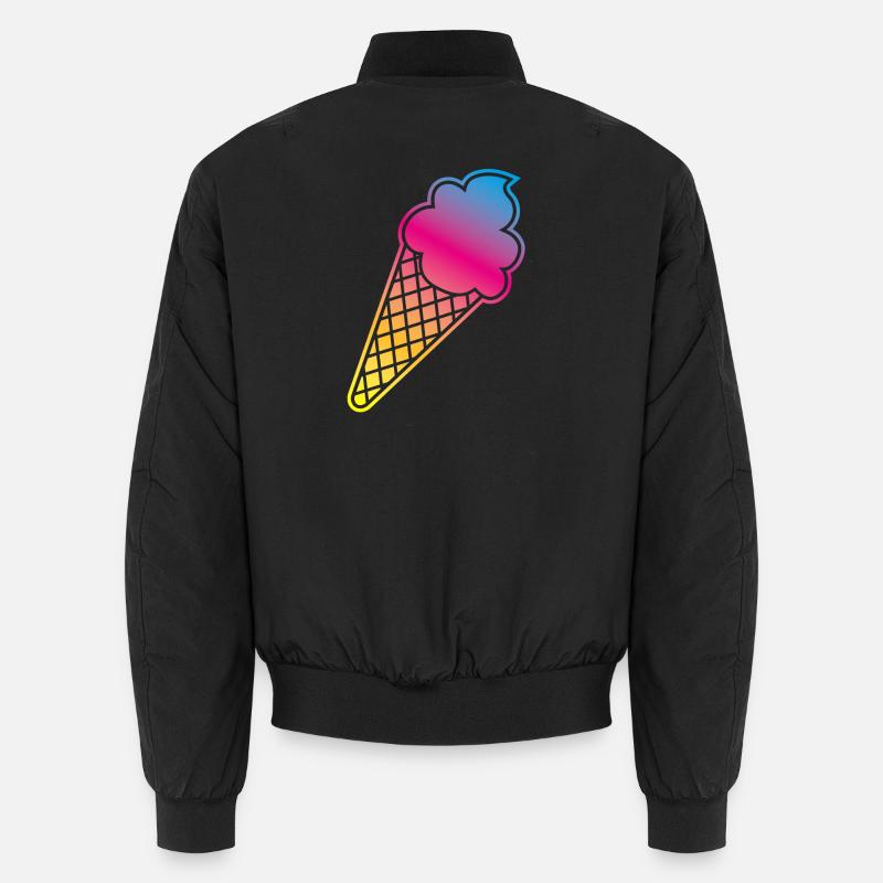 Eis Rahmen Verlauf farbenfroh Sommer Eiswaffel Ice Unisex Bomberjacke