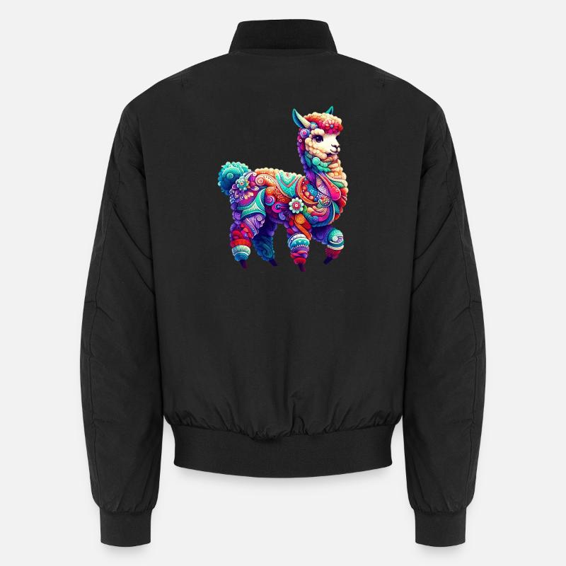 Alpaca - Unisex Bomber Jacket - black