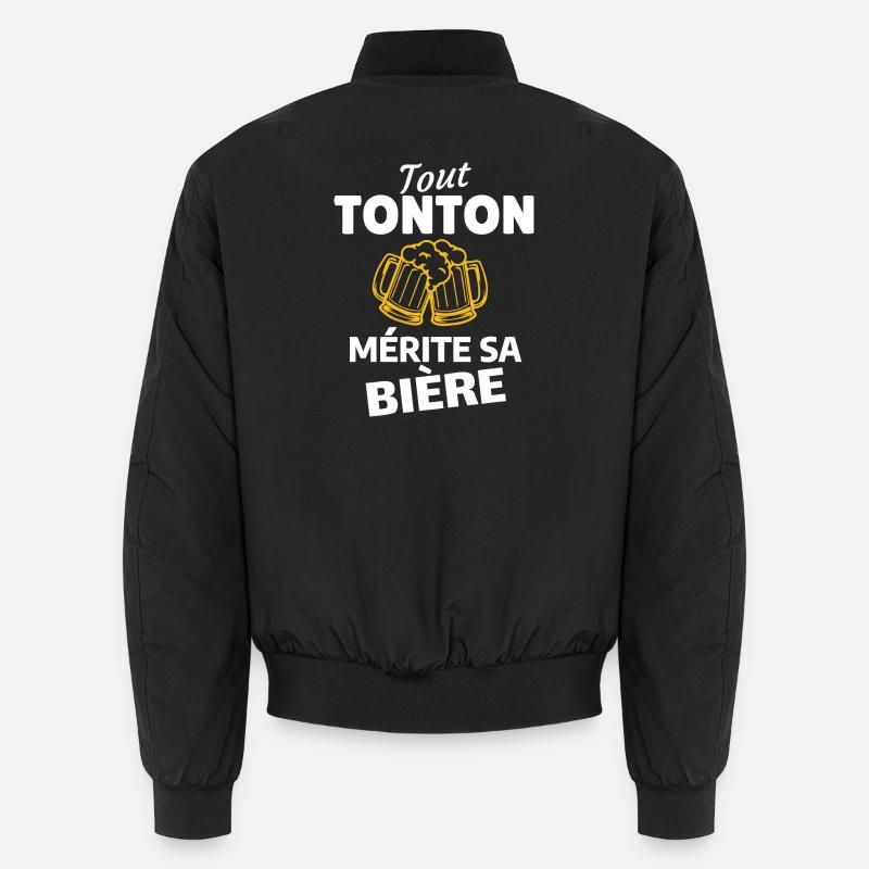 Jeder Onkel verdient sein Bier - Unisex Bomberjacke - Schwarz