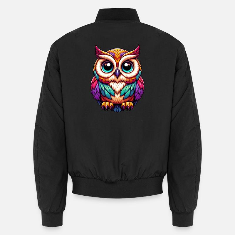 Hibou - Bomber unisexe - noir