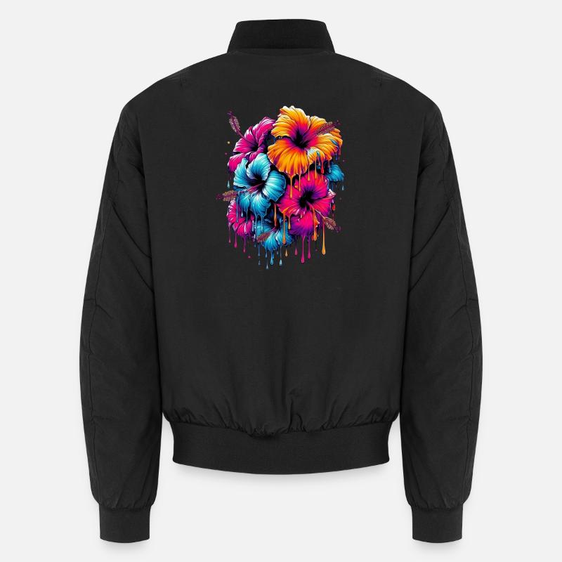 Fleurs d’hibiscus Bomber unisexe