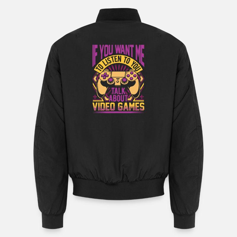 Talk About Video Games Unisex Bomber Jacket