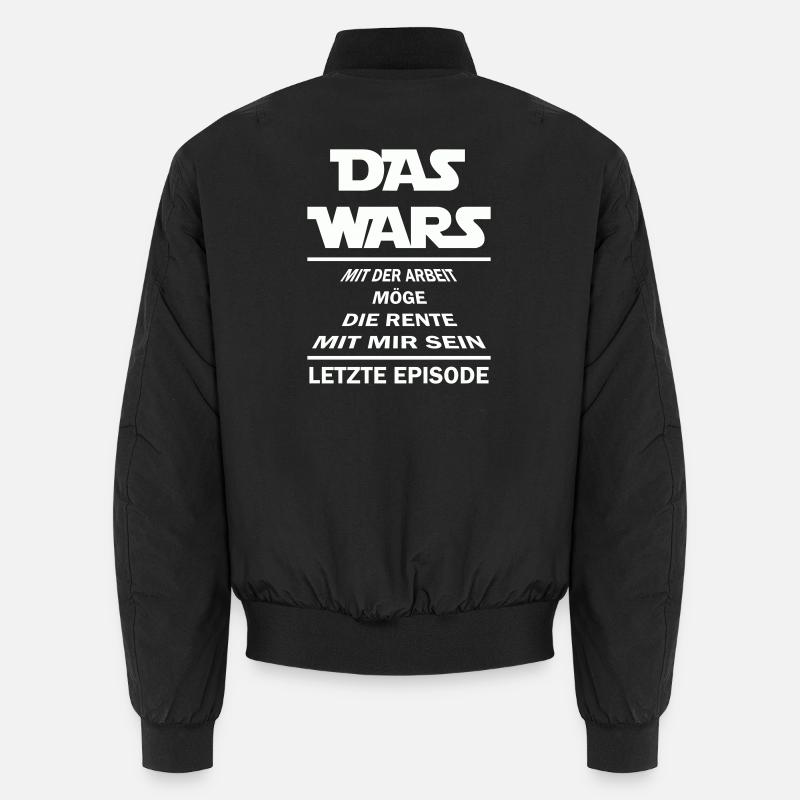 Rente Spruch - Unisex Bomberjacke - Schwarz