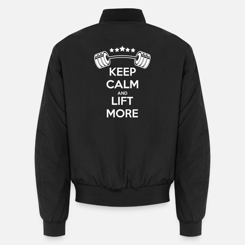 Keep Calm Weightlifting: GYM Silhouette Power Unisex Bomber Jacket