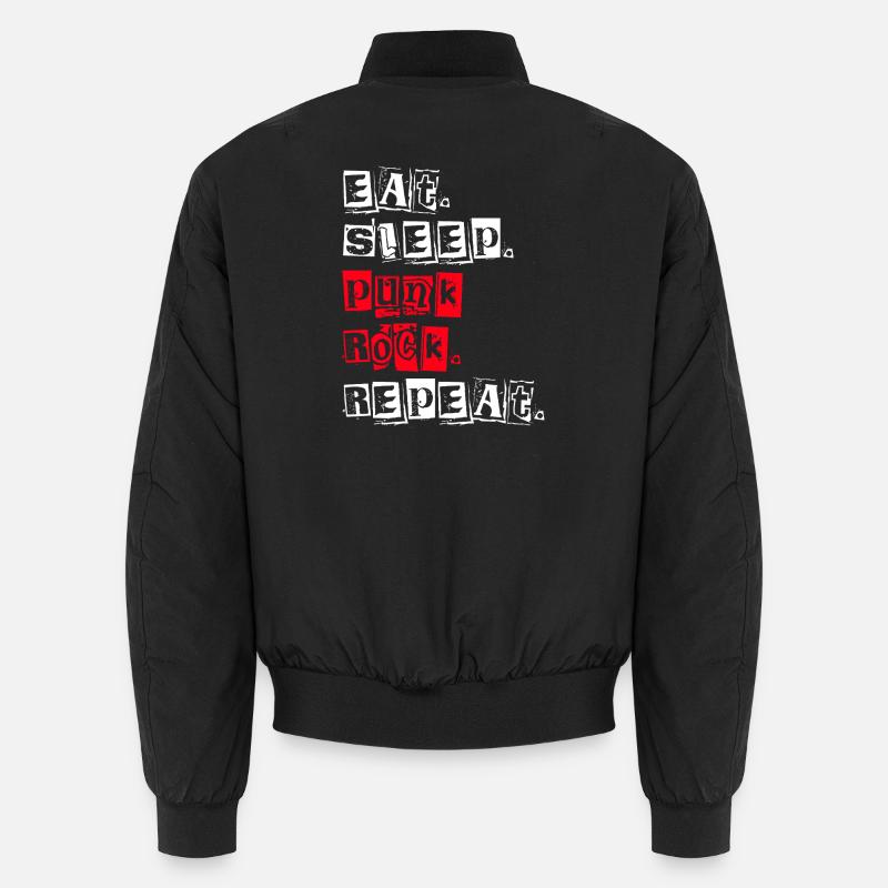 Eat Sleep Punk Rock Repeat Unisex Bomber Jacket