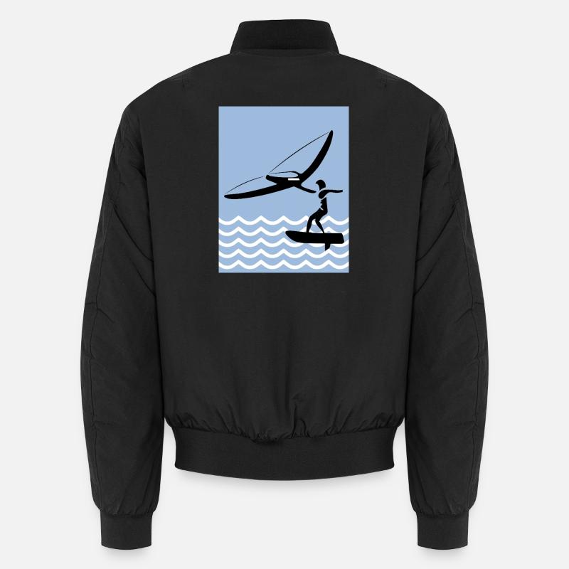 Silhouette de wingfoil en bord de mer Bomber unisexe