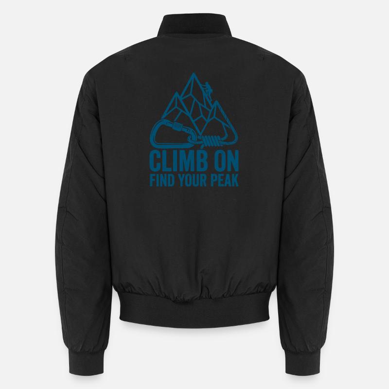 Climb On: Finde deinen Gipfel - Unisex Bomberjacke - Schwarz